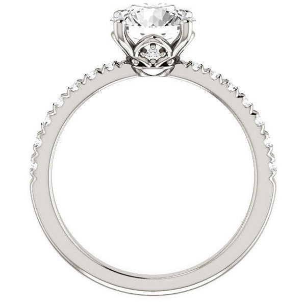Round Moissanite Engagement Ring
