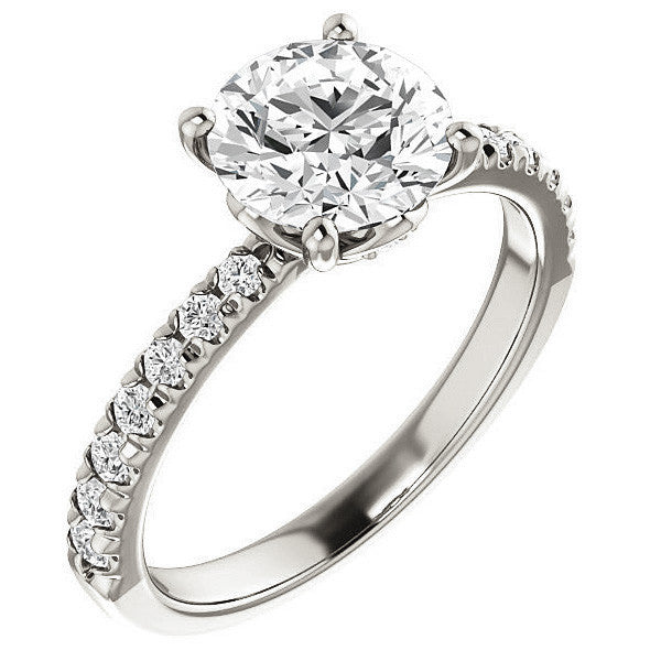 Round Moissanite Engagement Ring