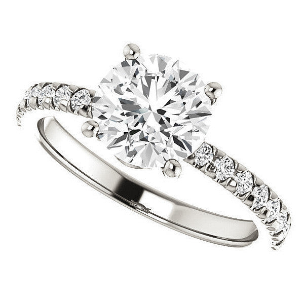 Round Moissanite Engagement Ring
