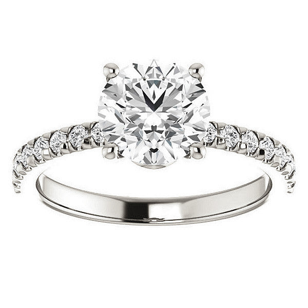 Round Moissanite Engagement Ring