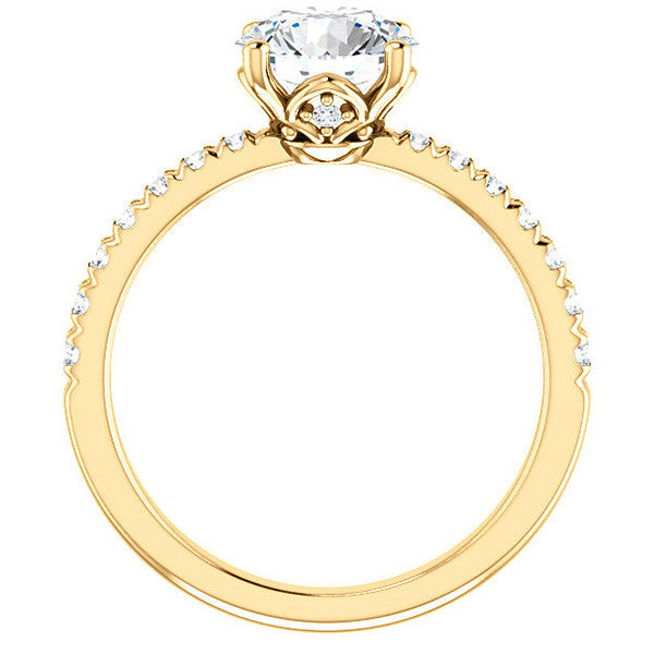 Round Moissanite Engagement Ring