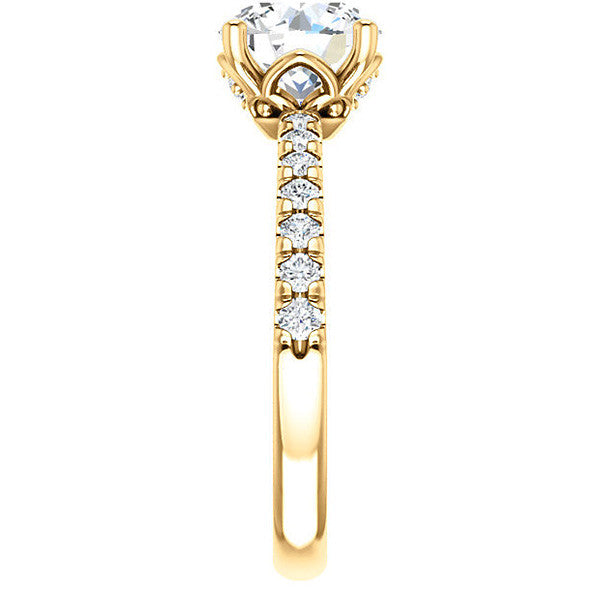 Round Moissanite Engagement Ring