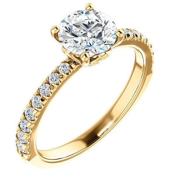 Round Moissanite Engagement Ring