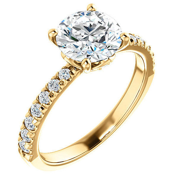 Round Moissanite Engagement Ring