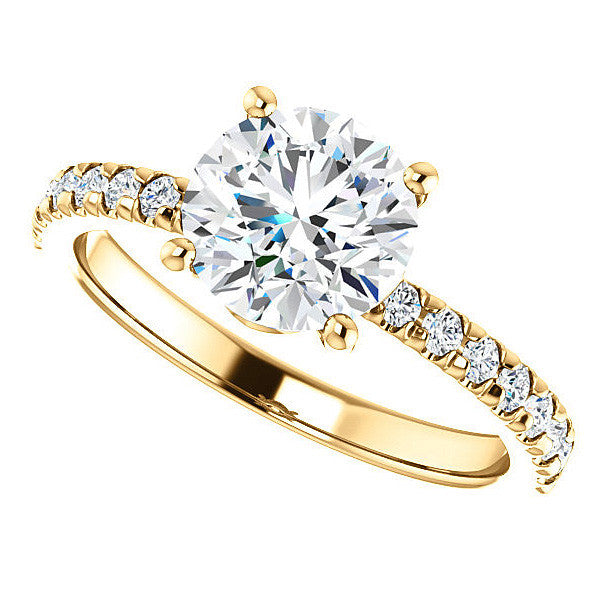 Round Moissanite Engagement Ring