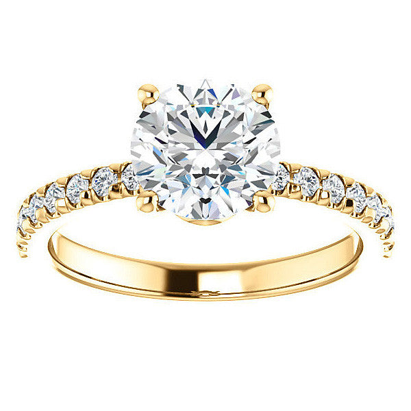 Round Moissanite Engagement Ring