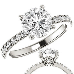 Round Moissanite Engagement Ring