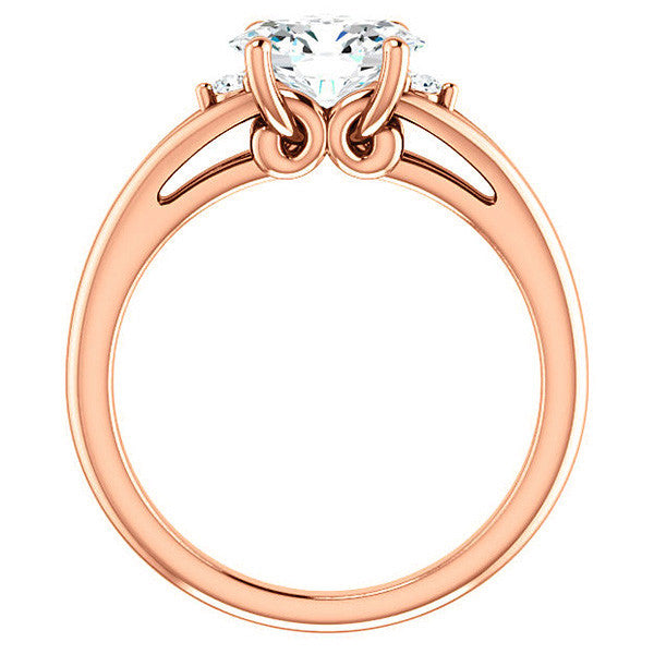 Oval Moissanite East-West Engagement Ring