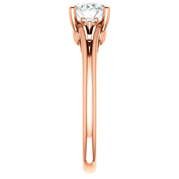 Oval Moissanite East-West Engagement Ring