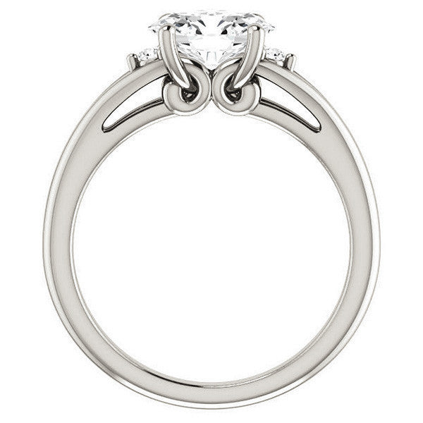 Oval Moissanite East-West Engagement Ring