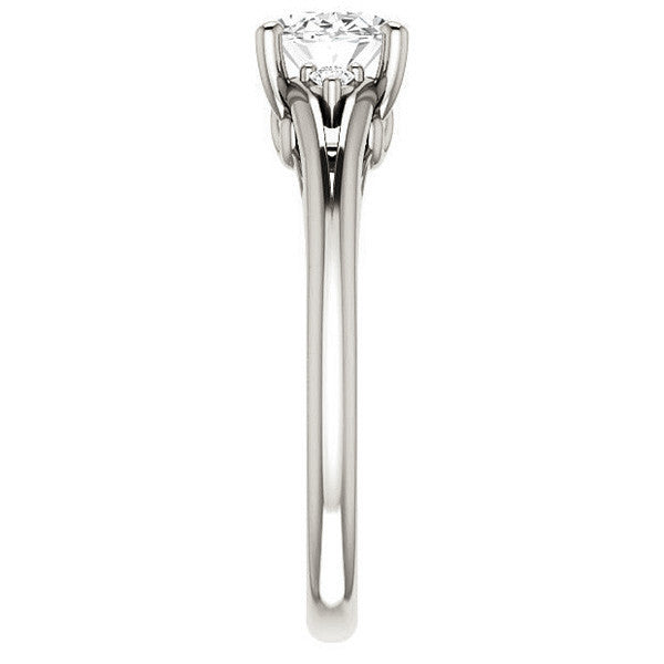Oval Moissanite East-West Engagement Ring