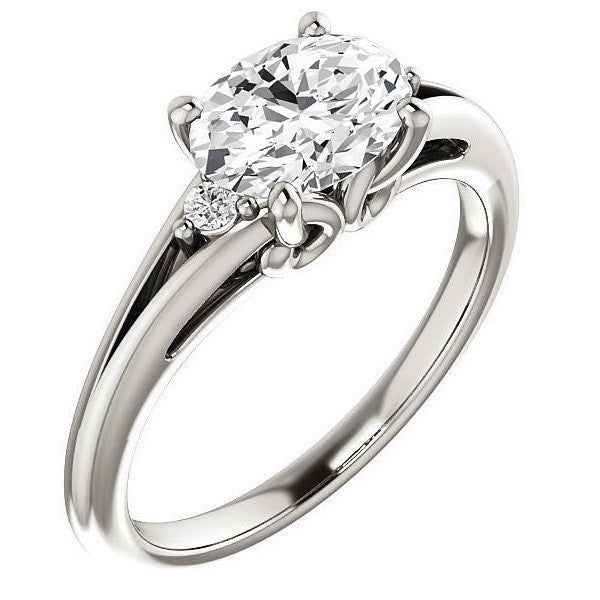 Oval Moissanite East-West Engagement Ring