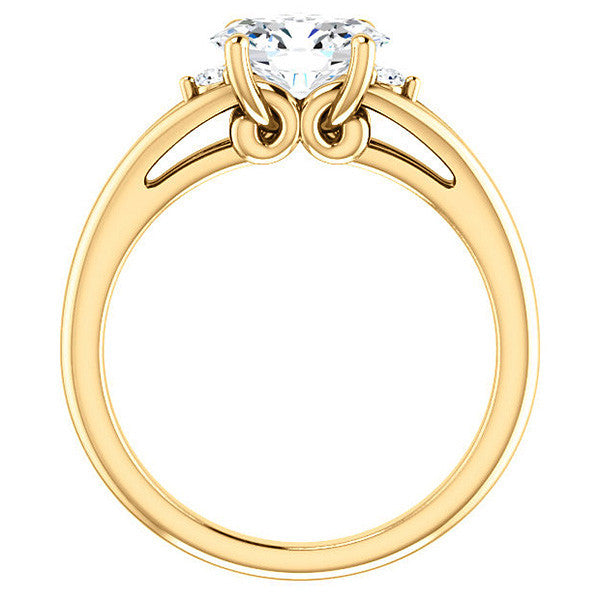 Oval Moissanite East-West Engagement Ring