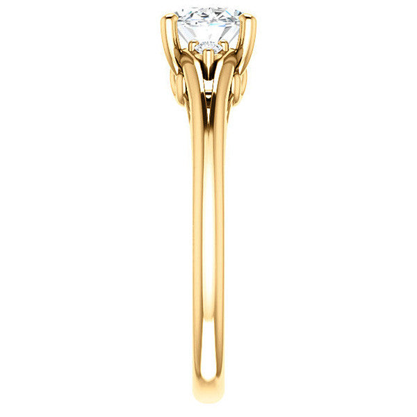 Oval Moissanite East-West Engagement Ring