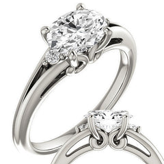 Oval Moissanite East-West Engagement Ring
