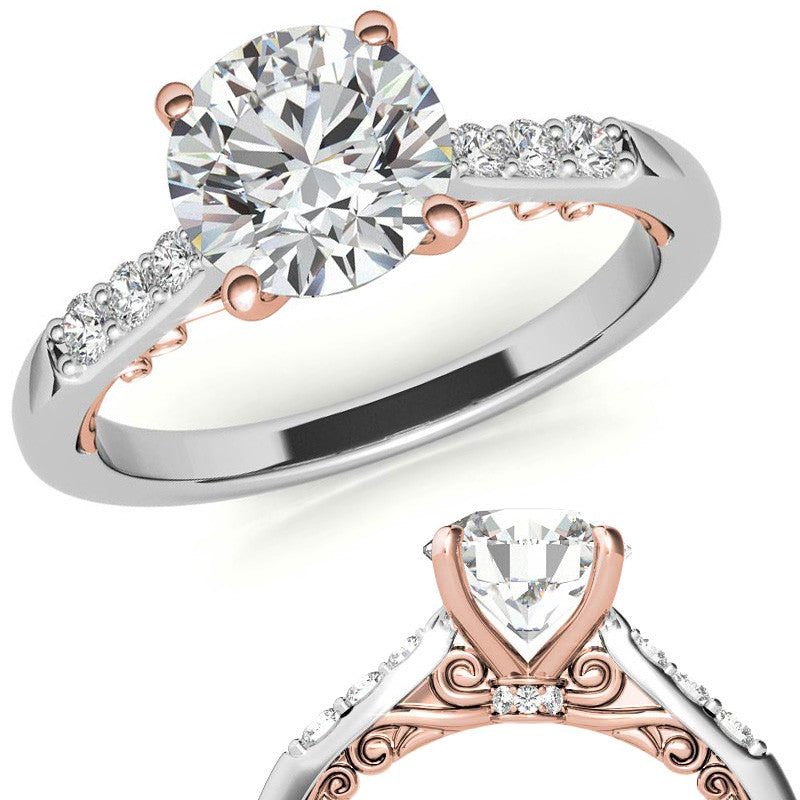 Round Moissanite Engagement Ring