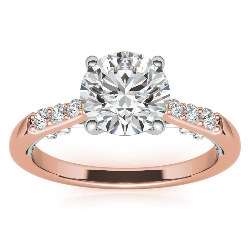 Round Moissanite Engagement Ring