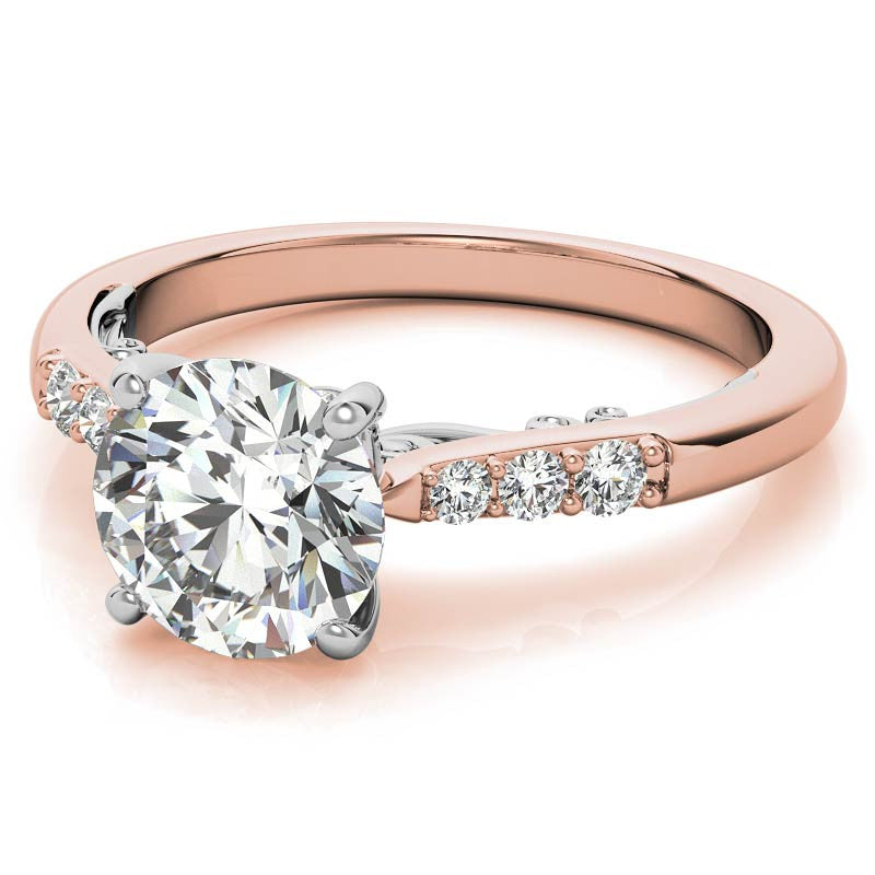 Round Moissanite Engagement Ring