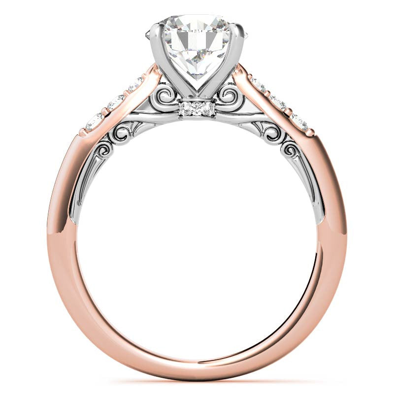 Round Moissanite Engagement Ring