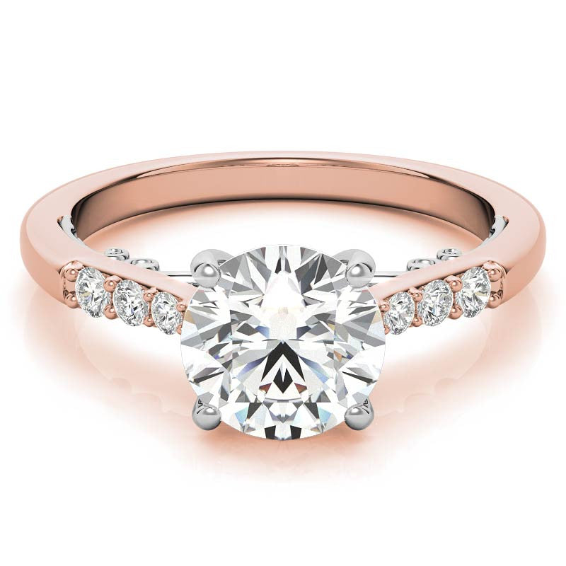 Round Moissanite Engagement Ring