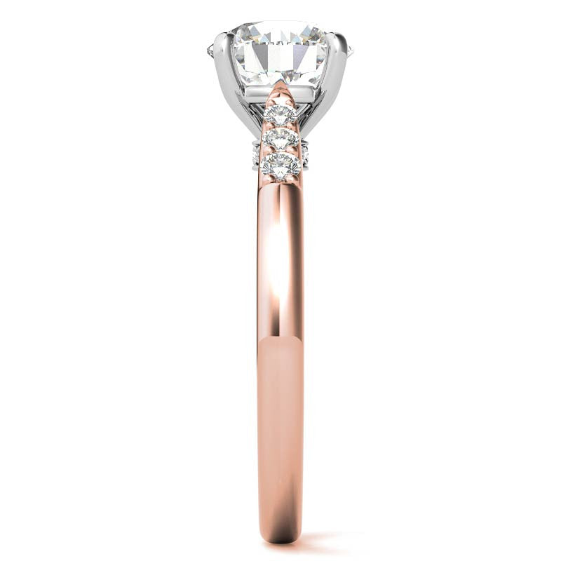 Round Moissanite Engagement Ring