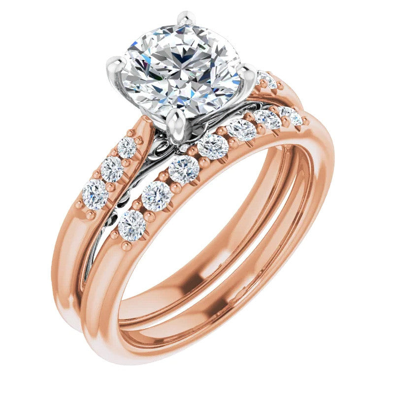 Round Moissanite Engagement Ring