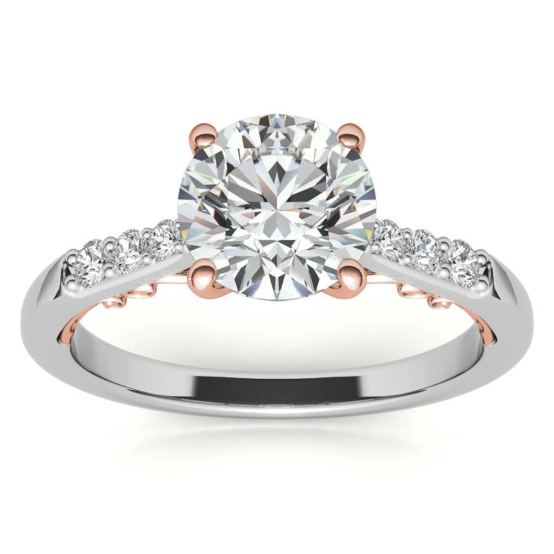 Round Moissanite Engagement Ring
