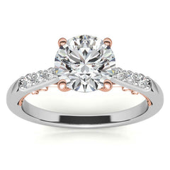 Round Moissanite Engagement Ring