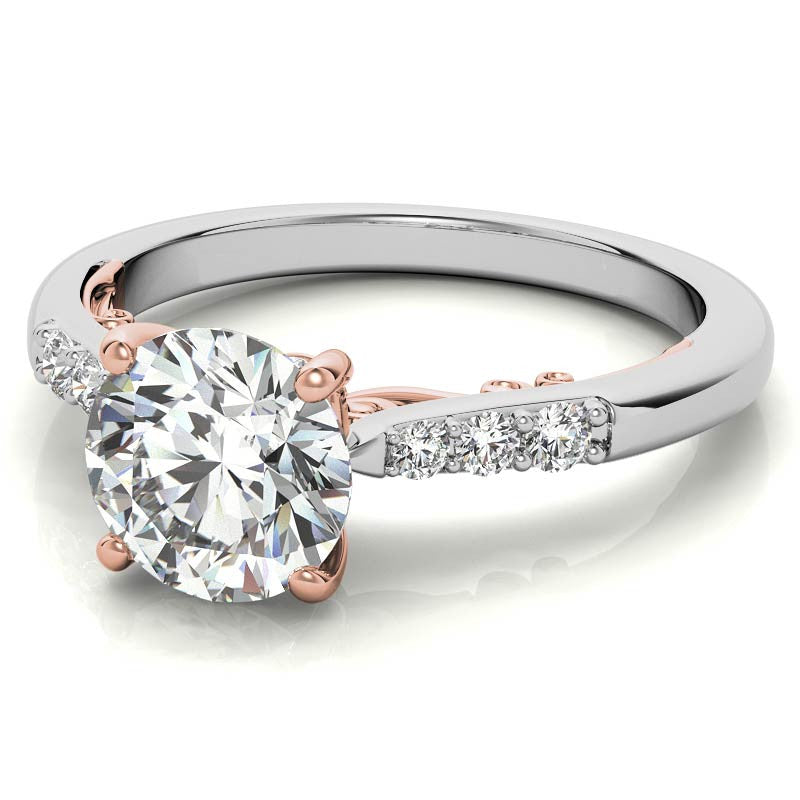 Round Moissanite Engagement Ring