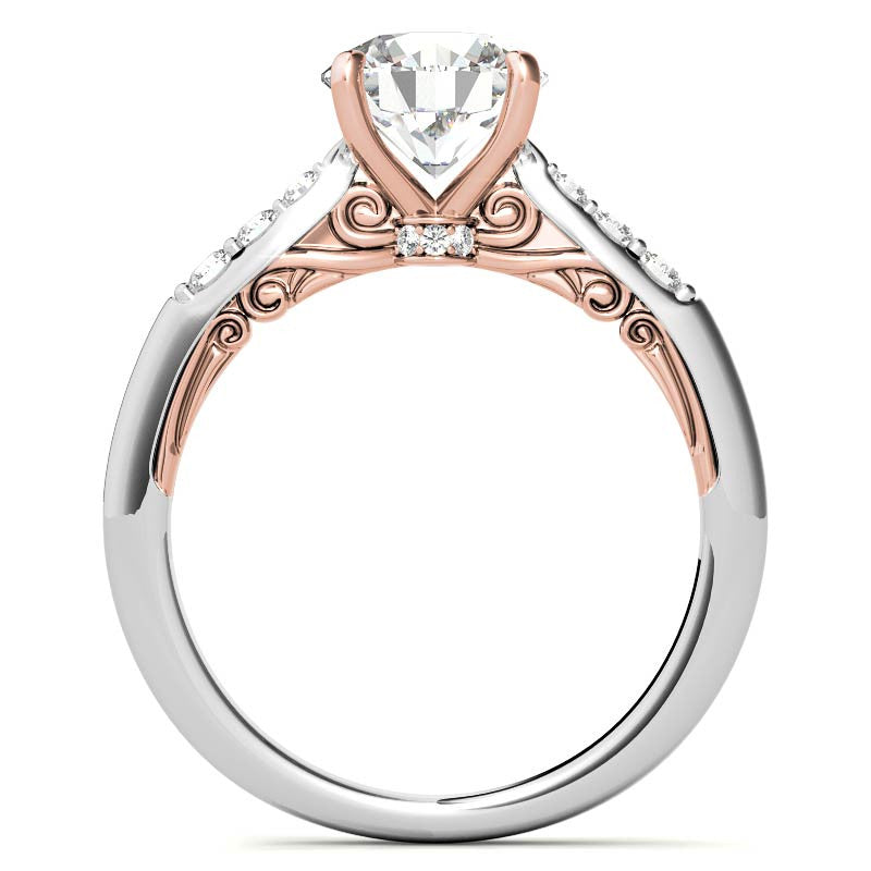 Round Moissanite Engagement Ring