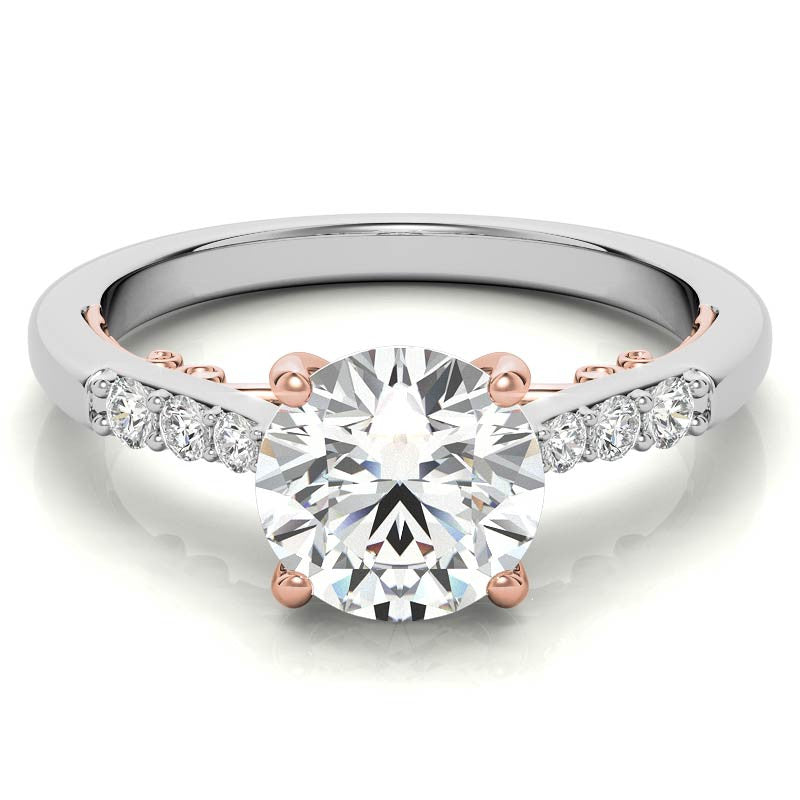 Round Moissanite Engagement Ring