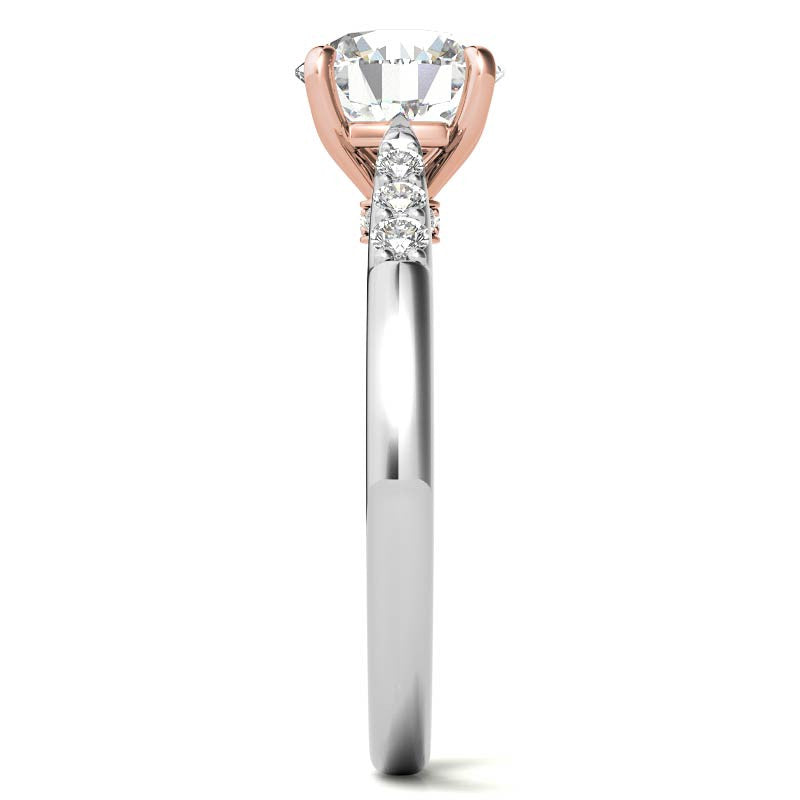 Round Moissanite Engagement Ring
