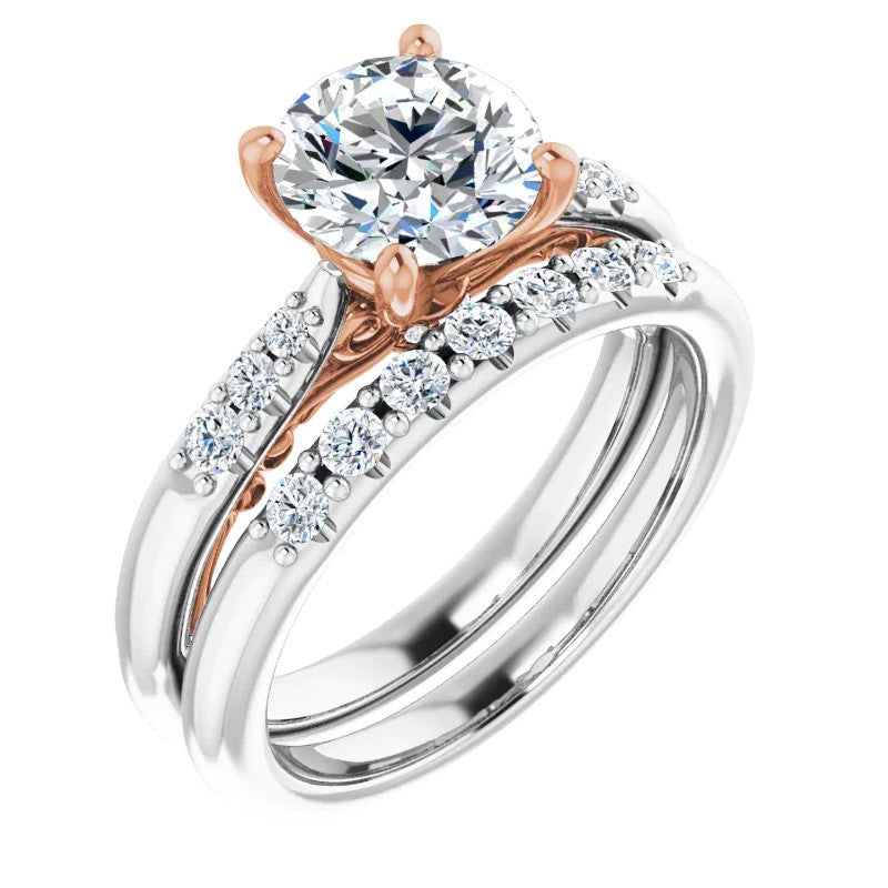 Round Moissanite Engagement Ring
