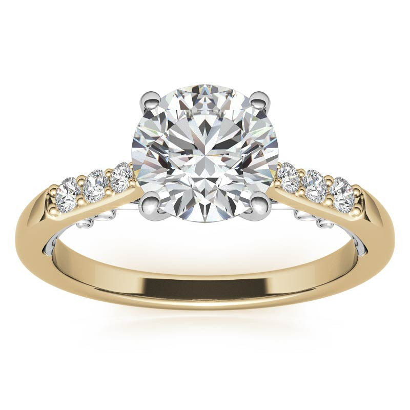 Round Moissanite Engagement Ring