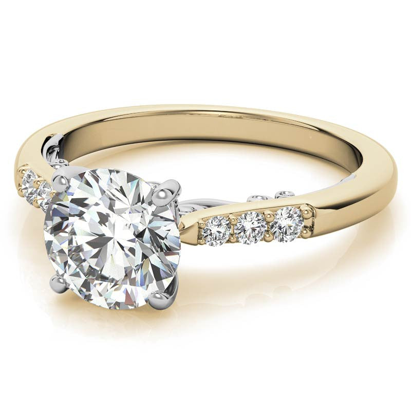 Round Moissanite Engagement Ring