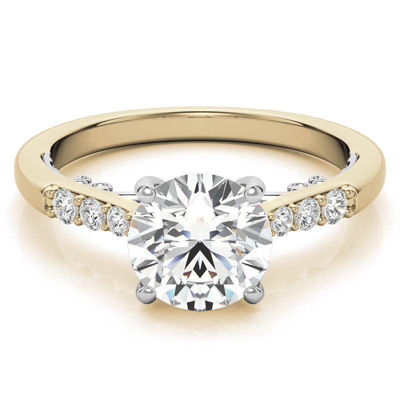 Round Moissanite Engagement Ring