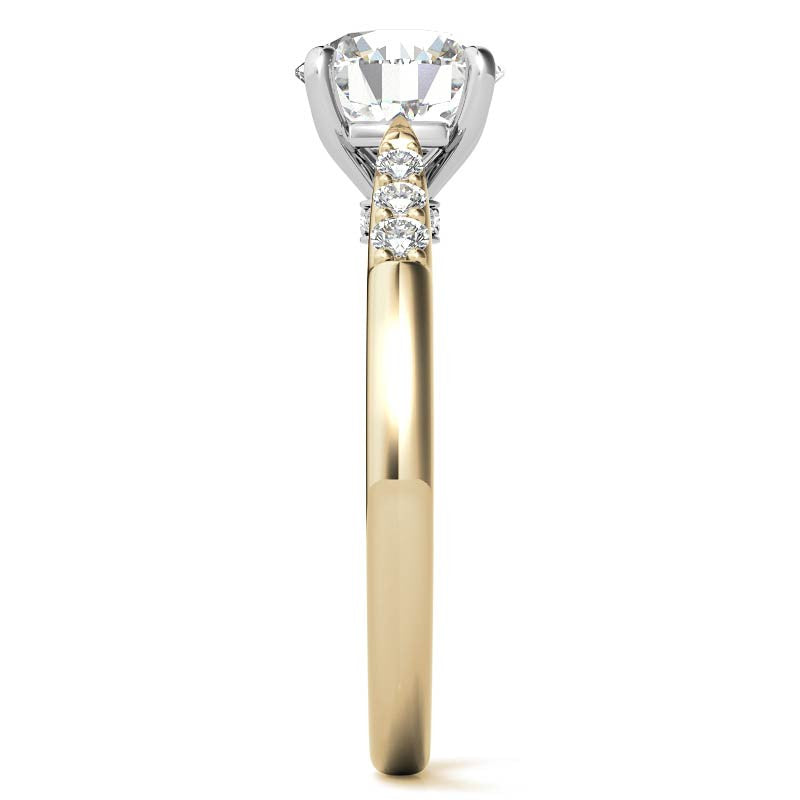 Round Moissanite Engagement Ring