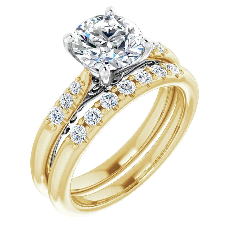 Round Moissanite Engagement Ring