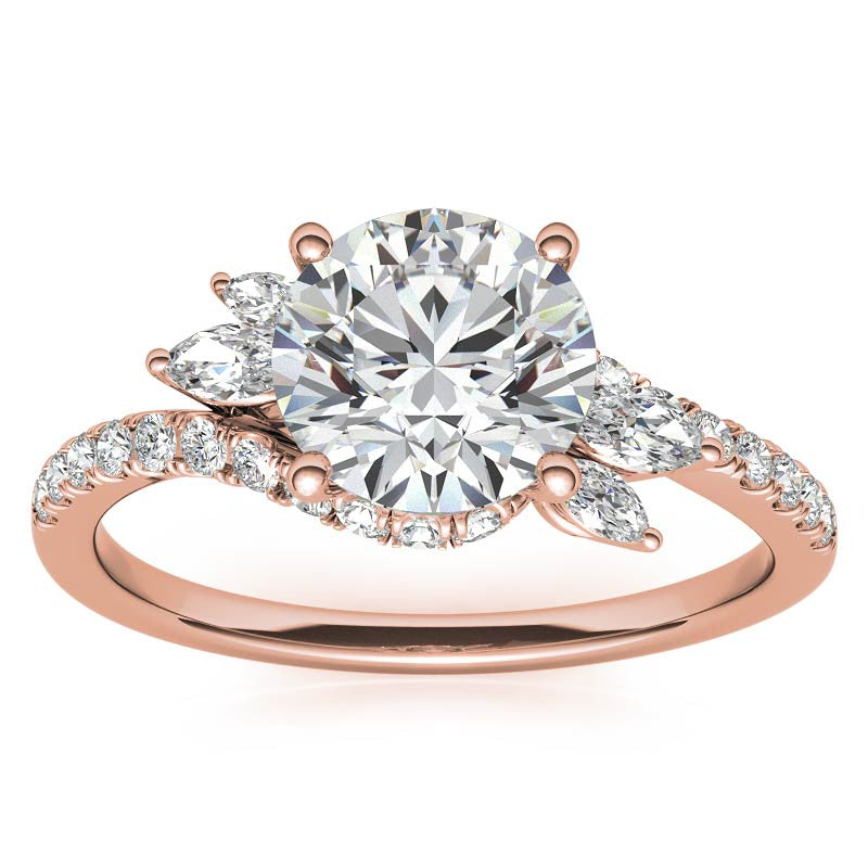 Round Moissanite Engagement Ring