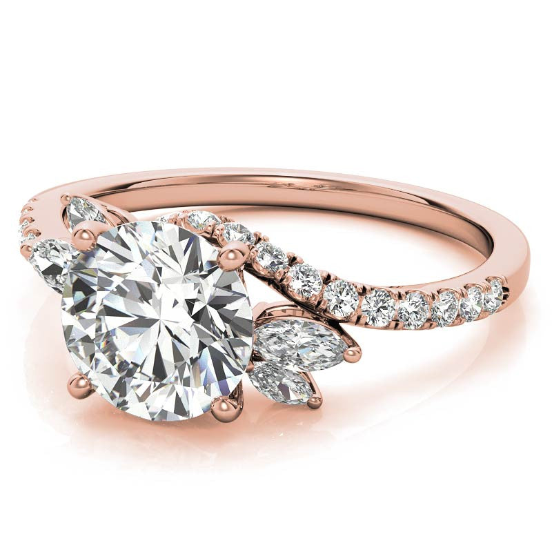 Round Moissanite Engagement Ring