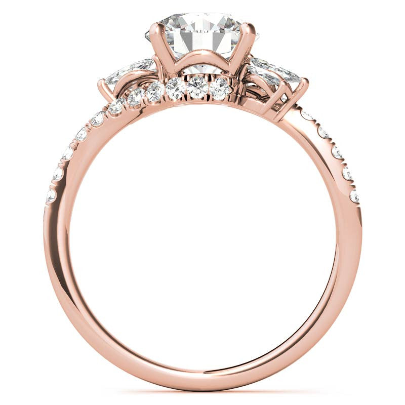 Round Moissanite Engagement Ring