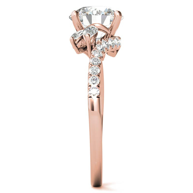 Round Moissanite Engagement Ring