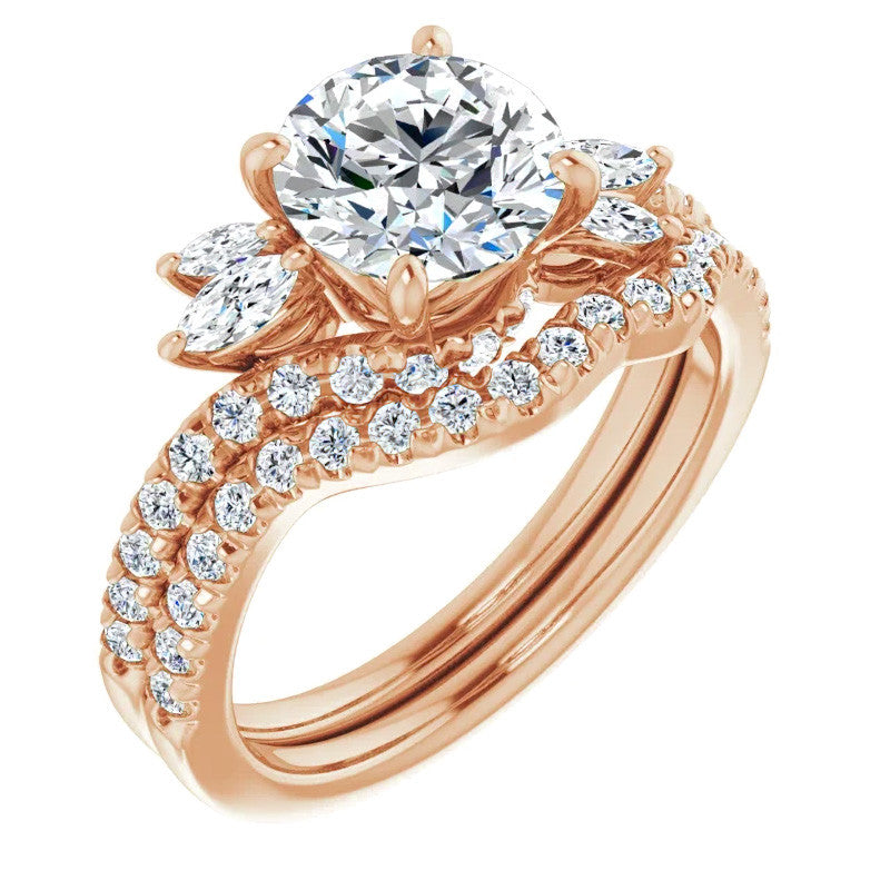 Round Moissanite Engagement Ring
