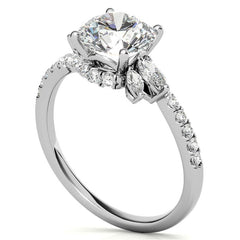 Round Moissanite Engagement Ring