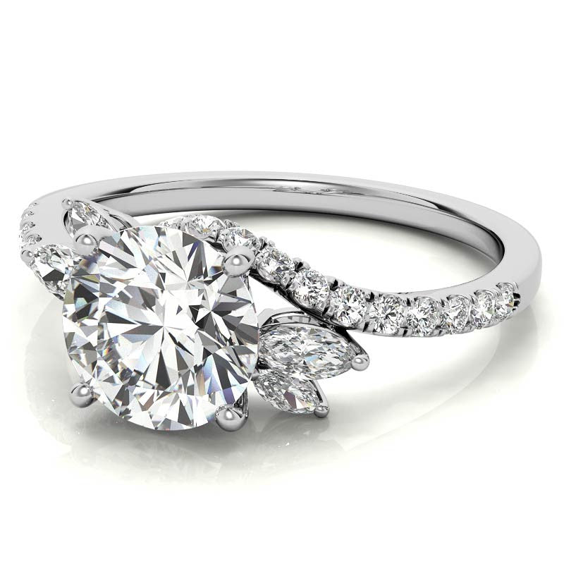 Round Moissanite Engagement Ring