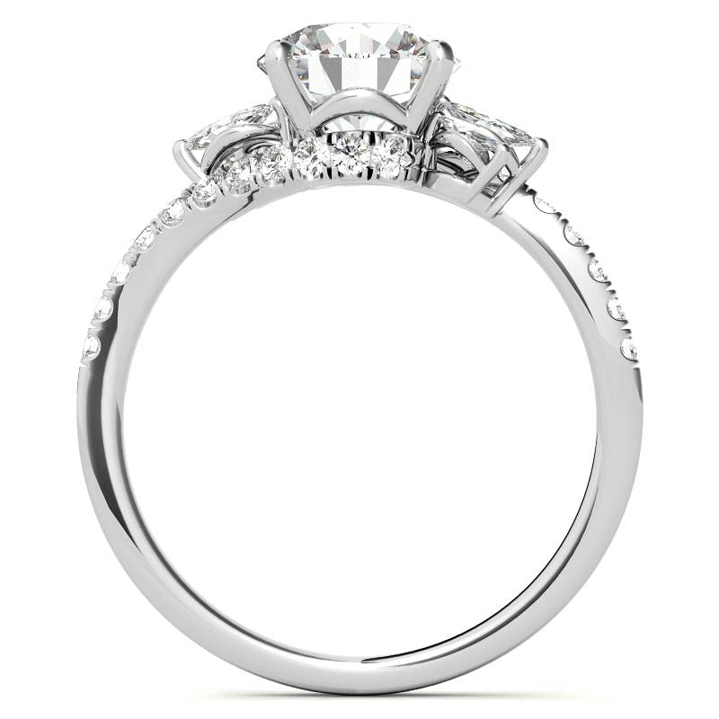 Round Moissanite Engagement Ring