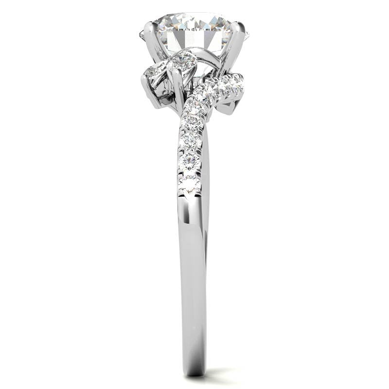Round Moissanite Engagement Ring