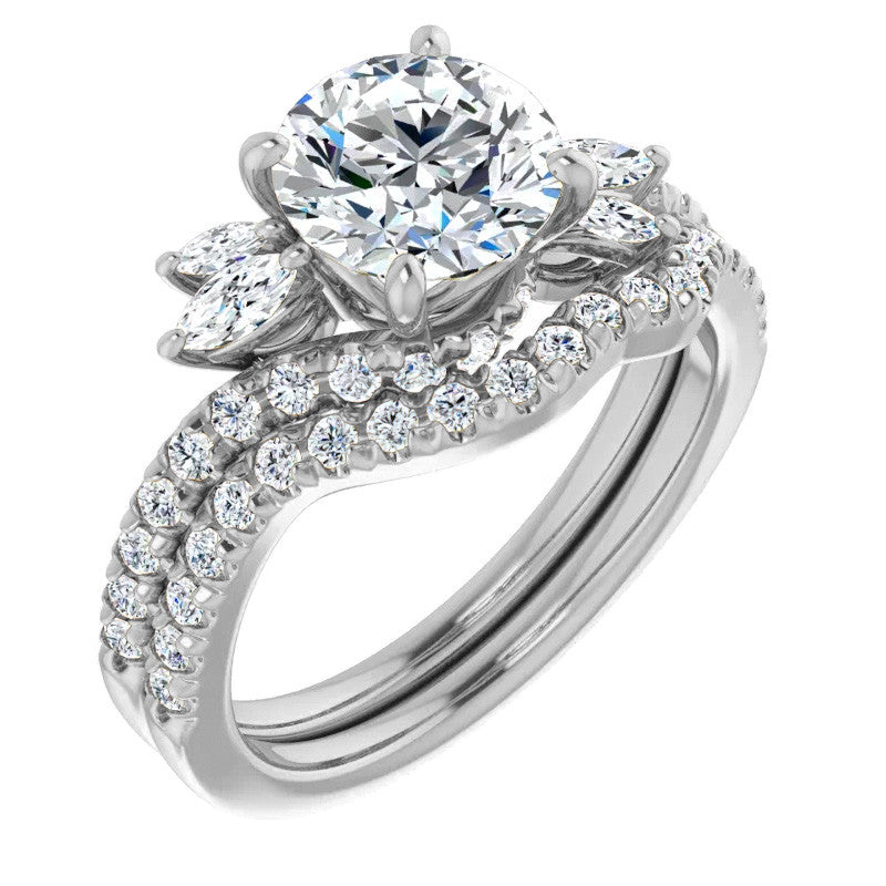 Round Moissanite Engagement Ring