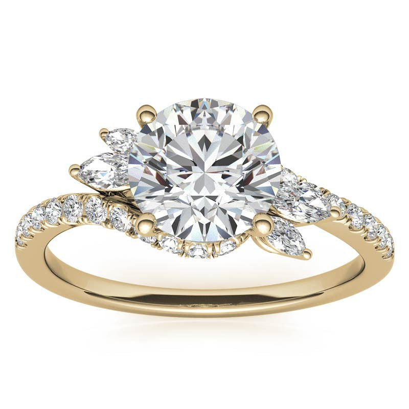 Round Moissanite Engagement Ring