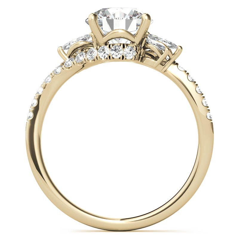 Round Moissanite Engagement Ring